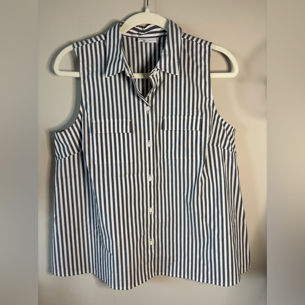 J. Jill Monochrome Striped Top NWOT‎ size L Petite